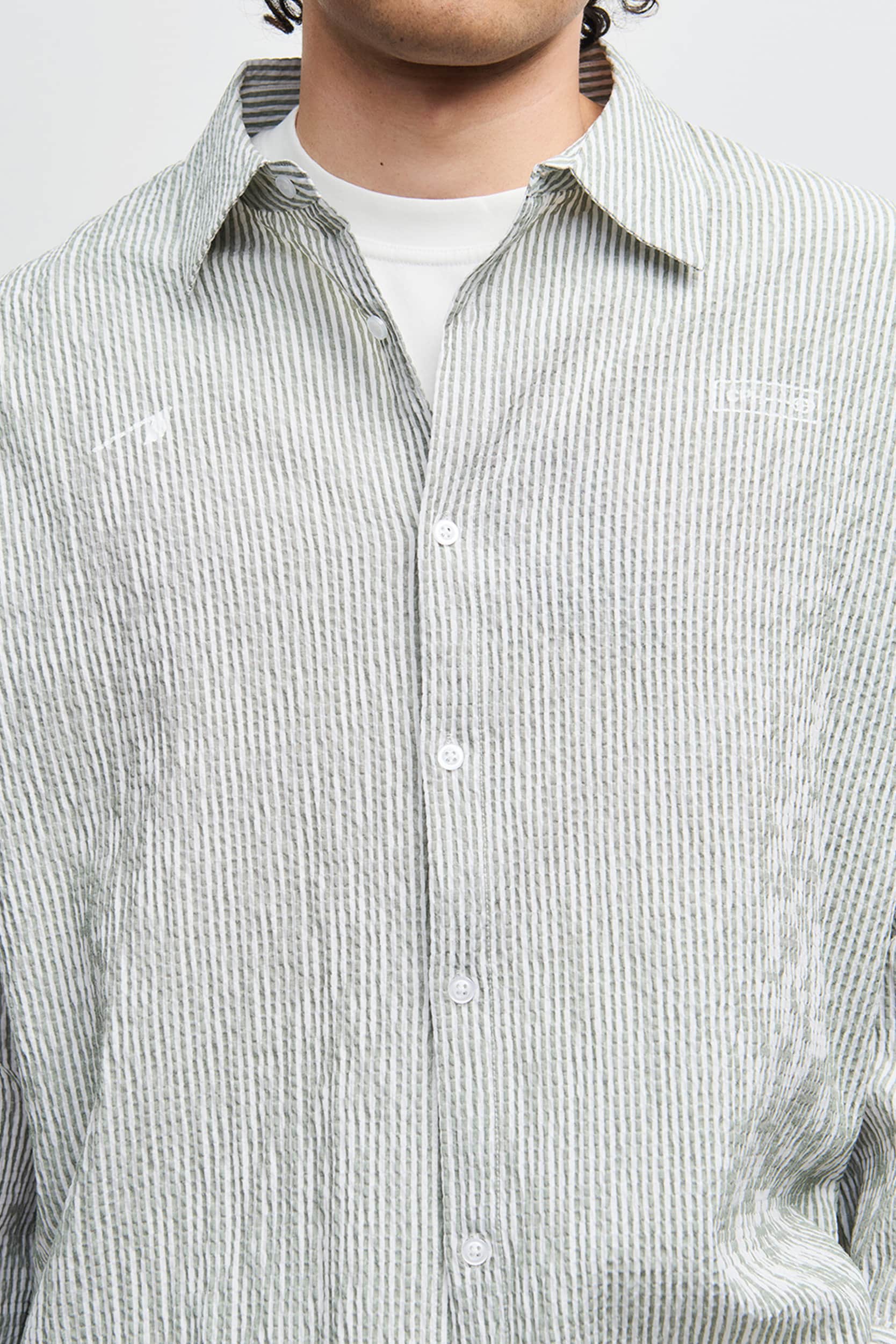 ARKK Apparel ARKK Logo Seersucker Shirt | Vintage Green Shirt